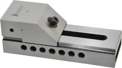 Interstate - 2-1/2" Jaw Width, 3-3/8" Jaw Opening Capacity, 1-1/4" Jaw Height, Toolmaker's Vise - Flat Jaw, 0.0002" Parallelism, 0.0002" Squareness, 7" OAL x 2-1/2" OAH - Exact Tooling