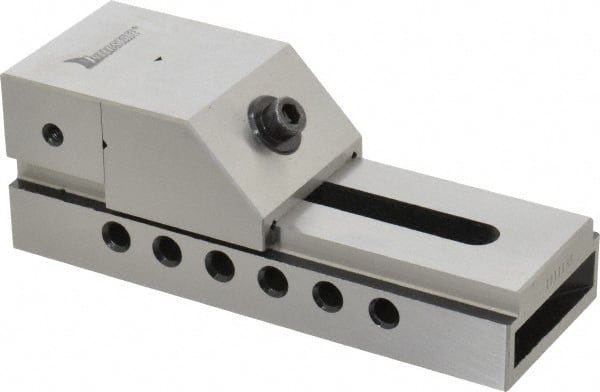 Interstate - 2" Jaw Width, 2-1/2" Jaw Opening Capacity, 1" Jaw Height, Toolmaker's Vise - Flat Jaw, 0.0002" Parallelism, 0.0002" Squareness, 5-1/2" OAL x 1-31/32" OAH - Exact Tooling