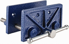 Wilton - 6-1/2" Jaw Width, 4-1/2" Jaw Opening, 3" Throat Depth, Cast Iron Woodworking Vise - 8-1/4" OAL x 7.3" OAW x 4.1" OAH, Standard Spindle - Exact Tooling