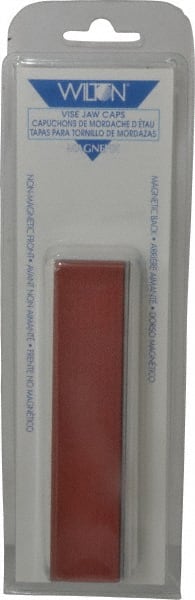 Wilton - 5" Jaw Width, Fiber Covered Aluminum, Vise Jaw Cap - Magnetic Attachment - Exact Tooling