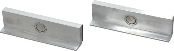 Wilton - 4" Jaw Width, Rubber Covered Aluminum, Vise Jaw Cap - Magnetic Attachment - Exact Tooling