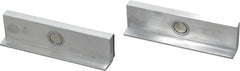 Wilton - 4" Jaw Width, Rubber Covered Aluminum, Vise Jaw Cap - Magnetic Attachment - Exact Tooling