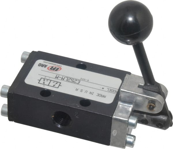 ARO/Ingersoll-Rand - 1/4" NPT Air Hand Valve - 3-Way, Lever/Manual Actuated, Manual Return, 0.7 CV Rate - Exact Tooling