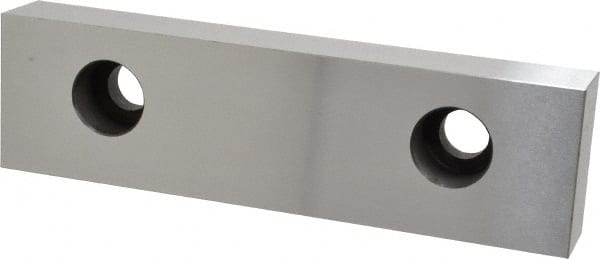 Kurt - 8" Wide x 2.2" High x 1.105" Thick, Flat/No Step Vise Jaw - Hard, Steel, Fixed Jaw, Compatible with 8" Vises - Exact Tooling