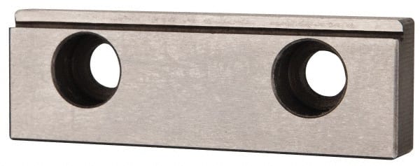 Kurt - 10" Wide x 2-15/16" High x 1.32" Thick, Flat/No Step Vise Jaw - Hard, Steel, Fixed Jaw, Compatible with 10" Vises - Exact Tooling