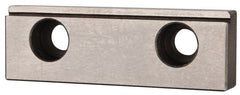 Kurt - 10" Wide x 2-15/16" High x 1.32" Thick, Flat/No Step Vise Jaw - Hard, Steel, Fixed Jaw, Compatible with 10" Vises - Exact Tooling