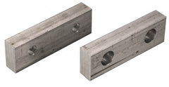 Snap Jaws - 4" Wide x 1.155" High x 0.55" Thick, Step Vise Jaw - Hard, Steel, Fixed Jaw, Compatible with 4" Vises - Exact Tooling