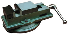 Interstate - 4" Jaw Width, 3-7/8" Jaw Opening Capacity, Horizontal Swivel Machine Vise - Manual Operation, 4,496 Lb Capacity, 1 Station, 12.97" Long x 3.7" High x 1-13/64" Deep, 1-1/8" Jaw Height, Cast Iron - Exact Tooling