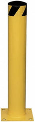 Vestil - 5-1/2 Inch Diameter, 36 Inch High, Yellow Steel Bollard - 8 Inch Long x 8 Inch Wide Mounting Plate, 57 Lbs. - Exact Tooling