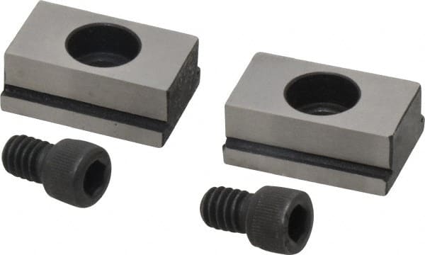 Kurt - 11/16" Base Width, 9/16" Slot Width, 1/4" Fastener Diam Compatibility, Step Fixture Key - 7/32" Slot Height, 0.12" Base Height, 1" OAL x 11/16" Overall Width x 3/8" Overall Height - Exact Tooling