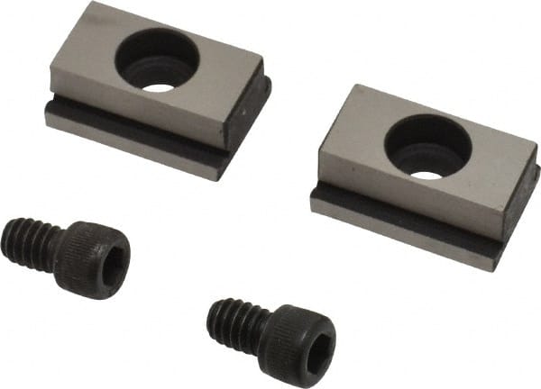 Kurt - 11/16" Base Width, 1/2" Slot Width, 1/4" Fastener Diam Compatibility, Step Fixture Key - 7/32" Slot Height, 0.12" Base Height, 1" OAL x 11/16" Overall Width x 3/8" Overall Height - Exact Tooling