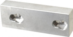 Kurt - 3.969" Wide x 1-3/8" High x 0.73" ThickFlat/No Step Vise Jaw - Aluminum, Fixed Jaw, Compatible with 4" Vises - Exact Tooling