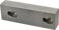 Kurt - 5.969" Wide x 1.88" High x 1-1/8" ThickFlat/No Step Vise Jaw - Semi-Hard, Steel, Fixed Jaw, Compatible with 6" Vises - Exact Tooling