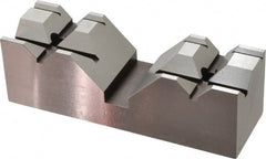 Kurt - 5.969" Wide x 1.88" High x 1-7/8" ThickV-Groove Vise Jaw - Hard, Steel, Fixed Jaw, Compatible with 6" Vises - Exact Tooling