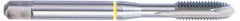 Accupro - #12-24 UNC, 2 Flute, Bright Finish, Vanadium High Speed Steel Spiral Point Tap - Plug Chamfer, Right Hand Thread, 61mm OAL, 17mm Thread Length, 5.59mm Shank Diam, 2B Class of Fit - Exact Tooling