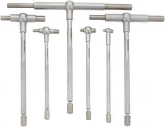 SPI - 6 Piece, 5/16 to 6 Inch, Hardened Tool Steel, Satin Chrome Finish, Telescoping Gage Set - Includes Vinyl Pouch - Exact Tooling