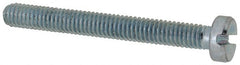 Value Collection - M4x0.70, 35mm Length Under Head Slotted Drive Machine Screw - Cheese Head, Grade 4.8 Steel, Zinc-Plated Finish, Without Washer - Exact Tooling