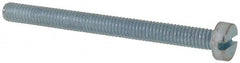 Value Collection - M4x0.70, 45mm Length Under Head Slotted Drive Machine Screw - Cheese Head, Grade 4.8 Steel, Zinc-Plated Finish, Without Washer - Exact Tooling