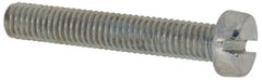 Value Collection - M5x0.80, 30mm Length Under Head Slotted Drive Machine Screw - Cheese Head, Grade 4.8 Steel, Zinc-Plated Finish, Without Washer - Exact Tooling