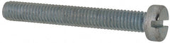 Value Collection - M6x1.00, 45mm Length Under Head Slotted Drive Machine Screw - Cheese Head, Grade 4.8 Steel, Zinc-Plated Finish, Without Washer - Exact Tooling