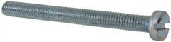 Value Collection - M6x1.00, 60mm Length Under Head Slotted Drive Machine Screw - Cheese Head, Grade 4.8 Steel, Zinc-Plated Finish, Without Washer - Exact Tooling