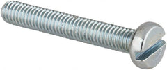 Value Collection - M3x0.50, 20mm Length Under Head Slotted Drive Machine Screw - Cheese Head, Grade 4.8 Steel, Zinc-Plated Finish, Without Washer - Exact Tooling
