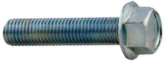 Value Collection - 3/8-16 UNC, 2-3/4" Length Under Head, Hex Drive Flange Bolt - 2-3/4" Thread Length, Grade 2 Steel, Serrated Flange, Zinc-Plated Finish - Exact Tooling