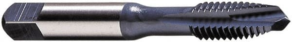 Vermont Tap & Die - 5/16-24 UNF, 3 Flute, Oxide Finish, Powdered Metal Spiral Point Tap - Plug Chamfer, Right Hand Thread, 2-23/32" OAL, 11/16" Thread Length, 8.08mm Shank Diam, 2/3B Class of Fit, Series 3712SM - Exact Tooling