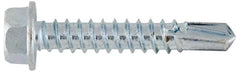 Value Collection - #10, Hex Washer Head, Hex Drive, 1/2" Length Under Head, #2 Point, Self Drilling Screw - Exact Tooling