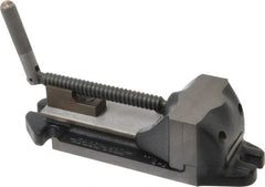 Cardinal Tool - 3" Jaw Opening Capacity x 1-1/2" Throat Depth, Horizontal Drill Press Vise - 3" Wide Jaw, Stationary Base, Rapid Action, 9" OAL x 2-9/16" Overall Height, Steel - Exact Tooling