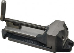 Cardinal Tool - 4" Jaw Opening Capacity x 1-1/2" Throat Depth, Horizontal Drill Press Vise - 4" Wide Jaw, Stationary Base, Rapid Action, 11-1/2" OAL x 2-7/8" Overall Height, Steel - Exact Tooling