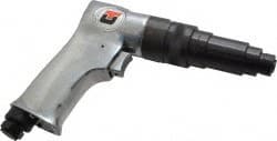 Universal Tool - 1/4" Bit Holder, 1,800 RPM, Pistol Grip Handle Air Screwdriver - 25 to 115 In/Lb Torque, 4 CFM - Exact Tooling