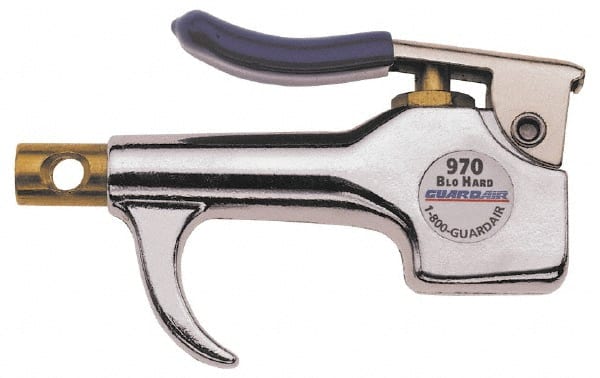 Guardair - 120 Max psi Venturi Nozzle Thumb Lever Blow Gun - 1/4 NPT, Aluminum - Exact Tooling