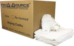 PRO-SOURCE - 19 Inch Long x 16 Inch Wide Virgin Utility Cotton Towels - White, Terry Cloth, Low Lint, 25 Lbs. at 3 to 4 per Pound, Box - Exact Tooling
