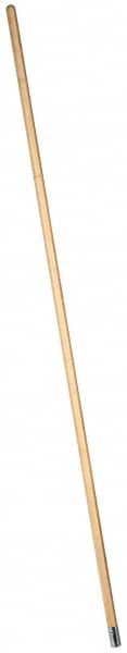 PRO-SOURCE - 60" Wood Female Thread Mop Handle - 1-1/8" Handle Diam, Metal Connector, Use with Wet Mops - Exact Tooling