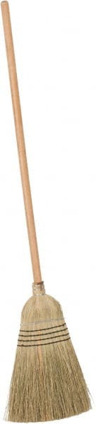 PRO-SOURCE - 60" OAL Corn Bristle Broom - Wood Handle - Exact Tooling