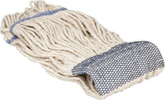 PRO-SOURCE - 1-1/4" White Head Band, X-Small Cotton Loop End Mop Head - 4 Ply, Clamp Jaw Connection, Use for General Purpose - Exact Tooling