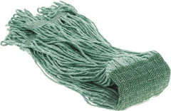 PRO-SOURCE - 5" Green Head Band, X-Large Blended Fiber Loop End Mop Head - 4 Ply, Side Loading Connection, Use for General Purpose - Exact Tooling