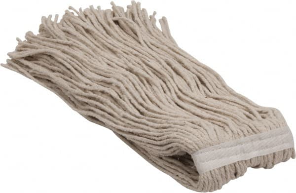 PRO-SOURCE - 5" Red Head Band, X-Large Cotton Cut End Mop Head - 4 Ply, Clamp Jaw & Side Loading Connection, Use for Heavy Duty Floor Cleaning - Exact Tooling