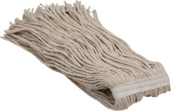 PRO-SOURCE - 5" Red Head Band, X-Large Cotton Cut End Mop Head - 4 Ply, Clamp Jaw & Side Loading Connection, Use for Heavy Duty Floor Cleaning - Exact Tooling