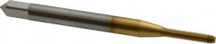 OSG - #1-72 UNF H3 Thread Limit Modified Bottoming Thread Forming Tap - Cobalt, TiN Finish, 1-11/16" OAL, 3/8" Thread Length, Right Hand Thread, Series HY-PRO NRT - Exact Tooling