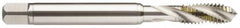 Guhring - #4-48 UNF 3 Flute 2B Modified Bottoming Spiral Flute Tap - Powdered Metal, TiCN Finish, 2.205" OAL, Right Hand Flute, Right Hand Thread, Series 2914 - Exact Tooling