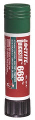 Loctite - 19 Gal Stick, Green, Low Strength Semisolid Retaining Compound - Series 668, 24 hr Full Cure Time, Heat Removal - Exact Tooling