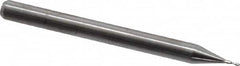Kyocera - 0.02", 0.06" LOC, 1/8" Shank Diam, 1-1/2" OAL, 2 Flute, Solid Carbide Square End Mill - Single End, Uncoated, Spiral Flute, 30° Helix, Centercutting, Right Hand Cut, Right Hand Flute, Series 1610 - Exact Tooling