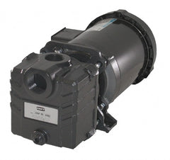 American Machine & Tool - 115/230 Volt, 1 Phase, 1/2 HP, Self Priming Centrifugal Pump - ODP Motor, Cast Iron Housing and Impeller, 59 Ft. Shut Off - Exact Tooling