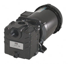 American Machine & Tool - 115/230 Volt, 1 Phase, 1 HP, Self Priming Centrifugal Pump - ODP Motor, Cast Iron Housing and Impeller, 70 Ft. Shut Off - Exact Tooling