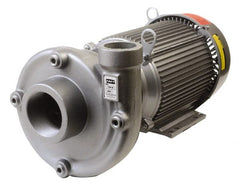 American Machine & Tool - 230/460V Volt, 3 Phase, 15 HP, Cast Iron Straight Pump - 3 Inch Inlet, 2 Inch Outlet, 194 Max Head psi, Stainless Steel Impeller, Buna-N Seal - Exact Tooling