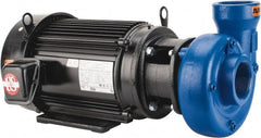 American Machine & Tool - 230/460V Volt, 3 Phase, 10 HP, Cast Iron Straight Pump - 3 Inch Inlet, 3 Inch Outlet, 98 Max Head psi, Stainless Steel Impeller, Buna-N Seal - Exact Tooling