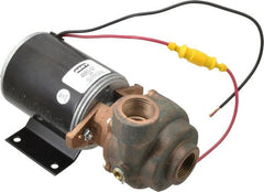 American Machine & Tool - 12 Volt, 1/8 hp, 3/4 Inlet, Bronze Utility Pump - 12.5 Max Head Pressure, 3/4 Inch Outlet - Exact Tooling