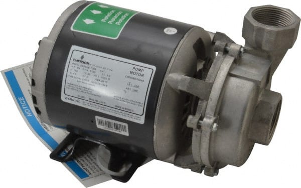 American Machine & Tool - 115 VAC Volt, 1/4 hp, Cast Aluminum Utility Pump - 12 Max Head Pressure, 500GPH - Exact Tooling